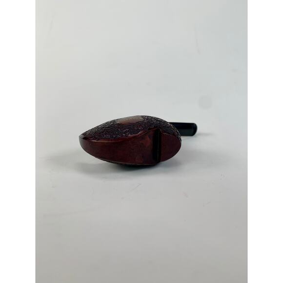 Vintage Smoking Pipe - Voldendam Holland Souvenir Shoe Hand Pipe - Carved Wood - Picture 5 of 8
